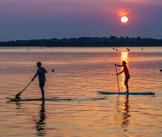 paddleboarding